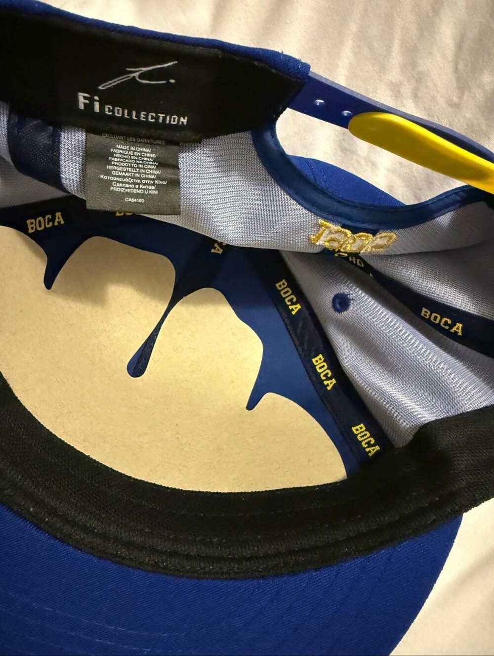 Boca Juniors Embroidered Blue & Yellow Snapback Hat - Picture 5 of 6
